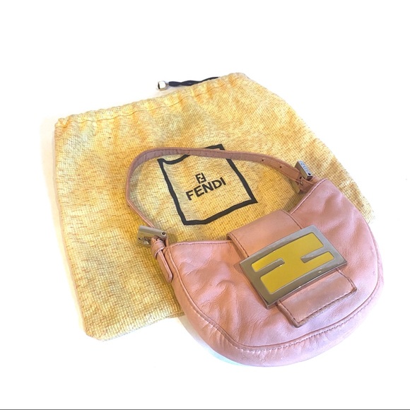 SOLD THRU WEBSITE Fendi Pink Mini Croissant - Picture 3 of 8